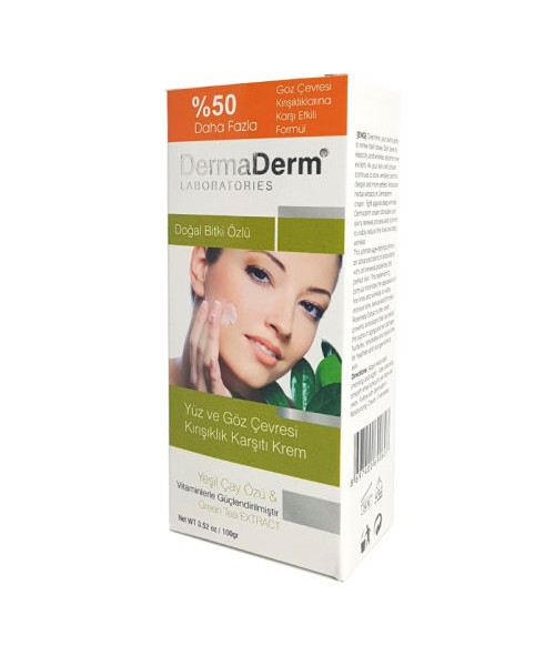 DERMADERM YÜZ VE GÖZ ÇEVRESİ KIRIŞIKLIK KARŞITI KREMİ 100G
