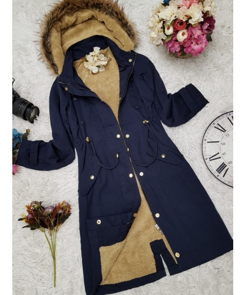 Kapşonlu Belden Bağcıklı Kaban -Laci