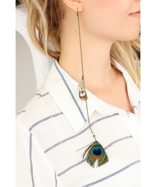 Tüy Tasarımlı Bayan Küpe