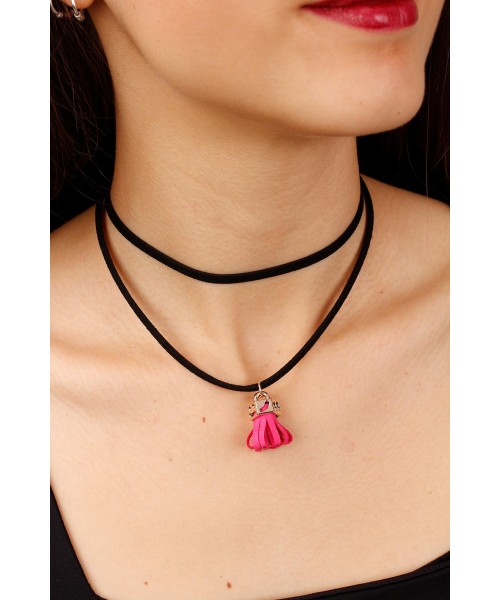 Siyah Renk Choker Bayan Kolye