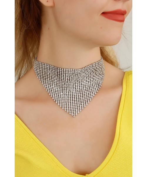 Zirkon Parlak Taşlı Bayan Kolye Tasarımı