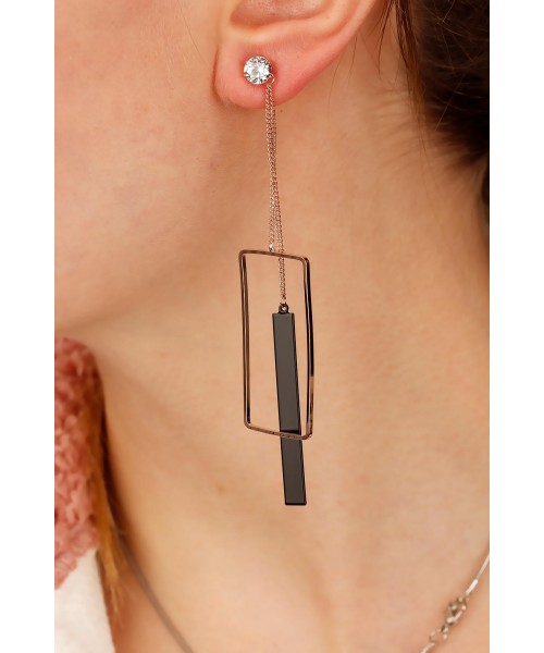 Metal Tasarım Bayan Sallantı Küpe