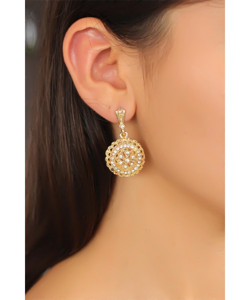 Zirkon Taşlı Bayan Abiye Küpe