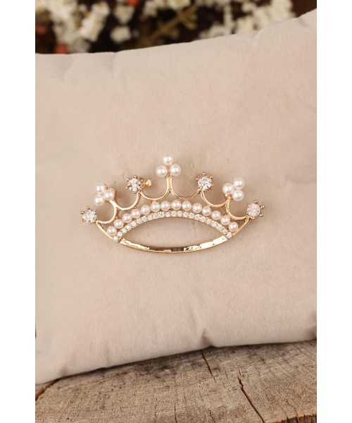 Zirkon Taşlı Taç Figürlü Broş