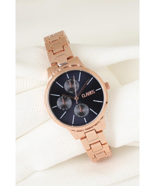 Metal Rose Renk Kaplama Kordonlu Clariss Marka Bayan Kol Saati