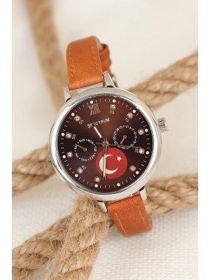 Deri Kordonlu Bayan Kol Saati