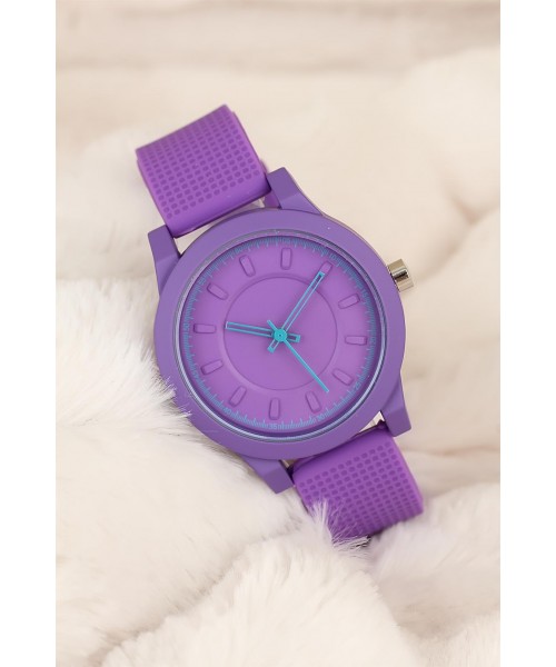 Mor Renk Silikon Bayan Saat