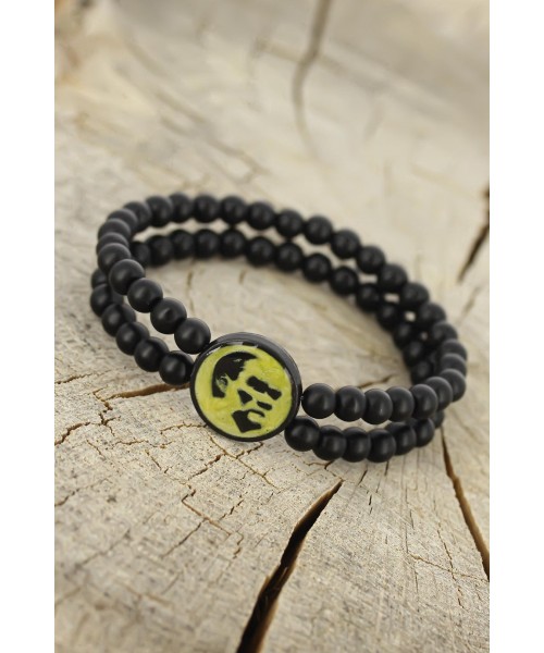 Sarı Metal Atatürk Portresi Tasarımlı Siyah Renk Mat Oniks Doğal Taş Erkek Bileklik Sarı Metal Atatürk Portresi Tasarımlı Siyah Renk Mat Oniks Doğal Taş Erkek Bileklik