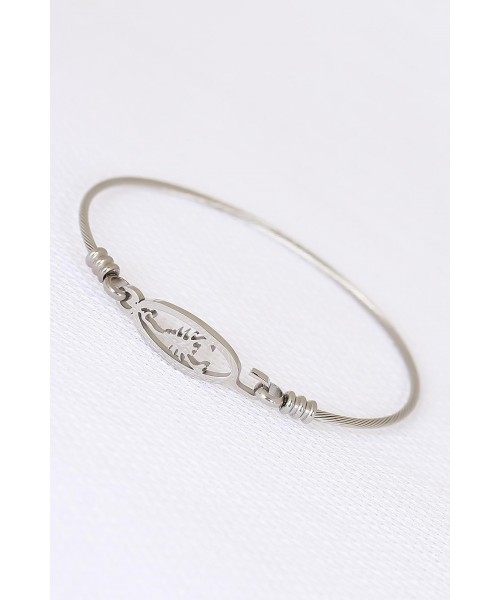 Silver Çelik Akrepli Erkek Kelepçe Bileklik