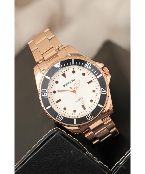 Rose Metal Kordonlu Füme Kasa Erkek Kol Saati