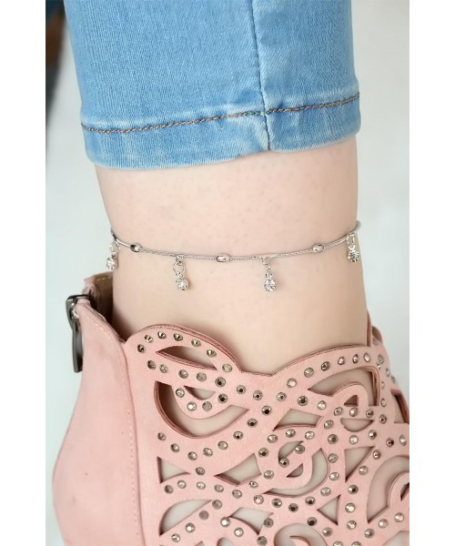 Silver Renk Zirkon Taşlı Hal Hal