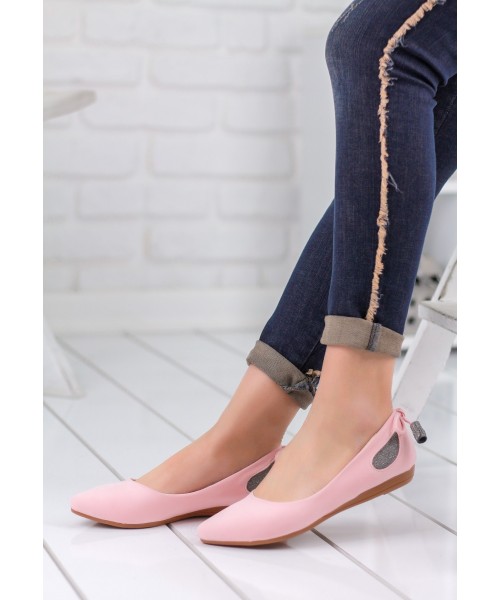 Vitale Pudra Süet Bayan Babet Ayakkabı