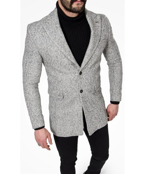 Klasik Kesim Erkek Kaşe Mont Kaban