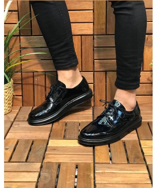 Erb CH003 Rugan ST  Erkek Ayakkabı SİYAH